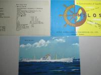 M.S. MILOS 進水記念絵葉書