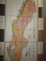 KARTA OVER SVERIGES BERGGRUND Pre-Quaternary Rocks of Sweden  1:1000000 (3枚揃)