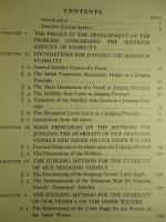 The Judging of the Stability of Ships and the Determination of the Minimum Amount of Stability