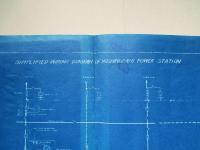 SIMPLIFIED WIRING DIAGRAM OF YOSHINODANI POWER STATION (吉野谷発電所) (青焼)