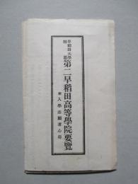 早稻田大學附屬 第二早稻田高等學院要覽 附入學志願者心得