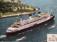 絵葉書 The Malolo entering Honolulu harbor