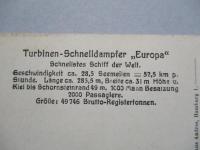 絵葉書 Turbinen-Schnelldampfer "Europa"