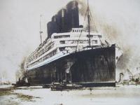 絵葉書 R.M.S. Aquitania ? (推定)