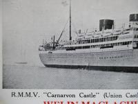 カレンダーカード R.M.M.V. "Carnarvon Castle"