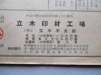 立木印材工場カタログ 第五拾四号 昭和三十年九月二十日改正