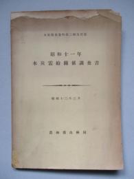 昭和十一年 木炭需給關係調査書 (木炭關係資料第三輯第四號)