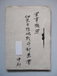 伊東台陣地戦斗計画書