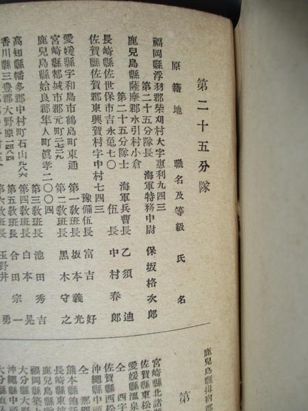 昭和四年四月四等水兵修業記念 横須賀海兵團 團長東林岩次郎