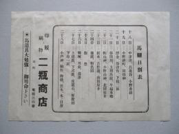 馬糶日割表