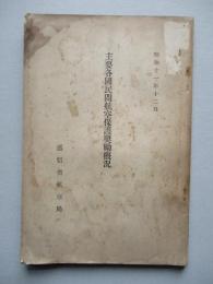 主要各國民間航空保護奬勵槪況