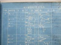 彗星一一型 流レ作業用工程別部品表