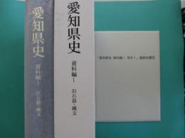 愛知県史　資料編１　旧石器・縄文　考古１