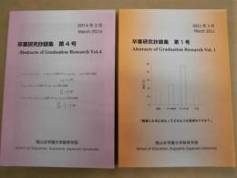 ［4点］ 卒業研究抄録集　第1号、第2号、第3号、第4号 ： 椙山女学園大学教育学部