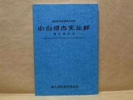 小白根古窯址群調査報告書　愛知県知多郡阿久比町 ： 内陸用地造成事業阿久比中部地区埋蔵文化財発掘調査報告書
