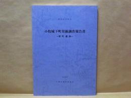 小牧城下町発掘調査報告書 －新町遺跡－　愛知県小牧市