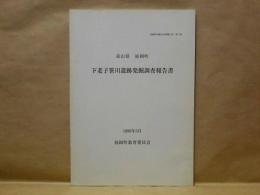 下老子笹川遺跡発掘調査報告書 ： 富山県福岡町 