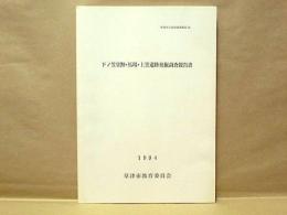 下ノ笠堂跡・馬場・上笠遺跡発掘調査報告書