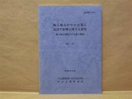 輸入増大が中小企業に及ぼす影響に関する研究　輸入増大環境下の企業の態様　昭和63年度