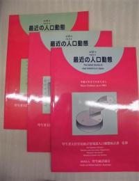 ［3点］ 最近の人口動態：平成6年までのあらまし、最近の人口動態：平成7年までのあらまし、最近の人口動態：平成9年までのあらまし