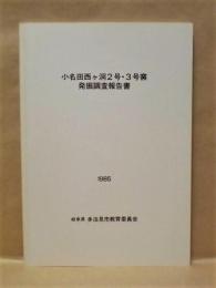 小名田西ケ洞2号・3号窯発掘調査報告書