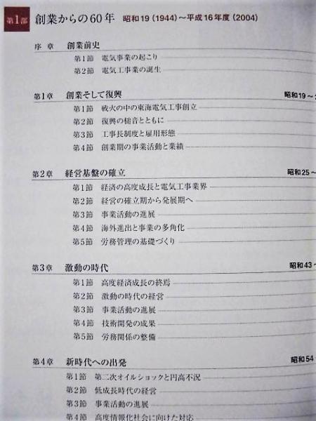 トーエネック70年史(（中部電力グループの電気設備工事、電力関連工事