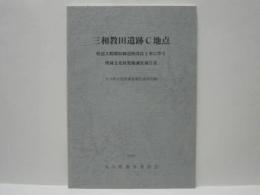 三和教田遺跡C地点　県道大鶴熊取線道路改良工事に伴う埋蔵文化財発掘調査報告書