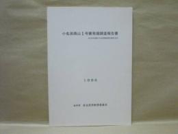 小名田西山1号窯発掘調査報告書