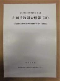 和田遺跡調査概報（3） －県営緑農住区開発関連土地基盤整備事業に伴う緊急調査－