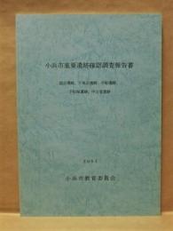 小浜市重要遺跡確認調査報告書 ： 国分遺跡、下見定遺跡、平野遺跡、下松塚遺跡、中辻堂遺跡