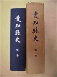 愛知県史　別巻