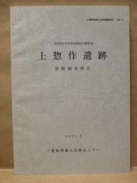 上惣作遺跡発掘調査報告　一般国道475号東海環状自動車道