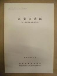 正楽寺遺跡 : 犬上郡甲良町正楽寺所在 : 正楽寺谷荒廃砂防工事事業に伴う発掘調査報告書