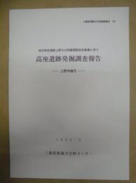 高座遺跡発掘調査報告 : 地方特定道路上野大山田線道路改良事業に伴う