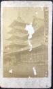 〈明治期手札鶏卵写真〉大阪天王寺伽藍