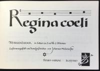 〈海外合唱楽譜〉天の女王　マリア讃美歌。3つのアドリブと2つの声部のための編曲。