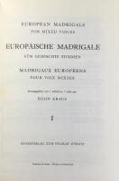 〈海外合唱楽譜〉ヨーロッパのマドリガル１　混声合唱用