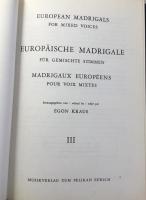 〈海外合唱楽譜〉ヨーロッパのマドリガル3　混声合唱用