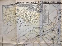 〈英文〉大阪市鳥瞰図と神戸港図