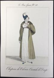 ル・ボン・ジャンル第58号　ベルベットの帽子。布製のキャリック