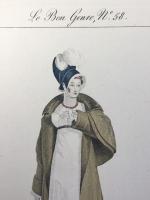 ル・ボン・ジャンル第58号　ベルベットの帽子。布製のキャリック