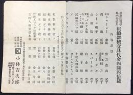 東京市本郷区春木町　理科学器械・医科器械　小林吉次郎発行『慈恵院医学専門学校用　組織器械壹具代金四圓四拾銭』