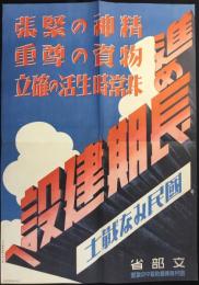 〈ポスター〉精神の緊張・物資の尊重・非常時生活の確立　進め長期建設　国民みな戦士