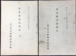 名古屋株式取引所　第21・22回報告　二点一括