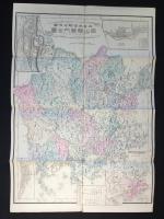 大日本管轄分地図　岡山県管内全図　陸里二十二万分之一