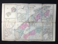 大日本管轄分地図　島根県三十八万管内全図　陸里分之一