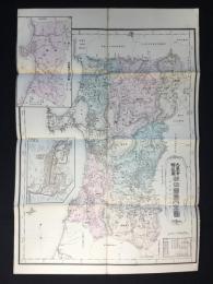 大日本管轄分地図　秋田県管内全図　陸里三十六万分之一