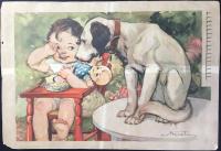 岡本帰一作　仮題『ゆびきりげんまん』裏面『ちょうだーい』