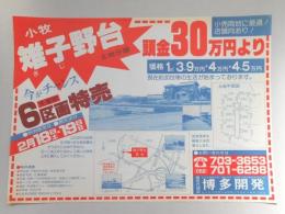 【新聞折込広告】宅建　博多開発(名古屋市名東区)　小牧市雉子野台土地分譲