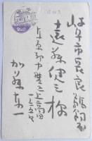加藤東一　彩色肉筆絵入葉書